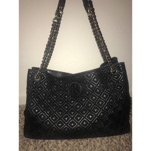 Tory Burch Black Quilted Purse